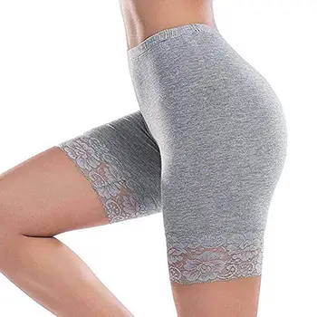 50 % HOTWomen Moda Seksi Dantel Yoga Güvenlik Şort Orta Bel İç Çamaşırı Spor Külot