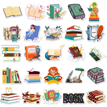 50 Yaprak Kitap Okuma Serisi Etiket Bilgisayar tablet telefon Dekoratif Çıkartmalar El Kitabı Kitap Çıkartmaları