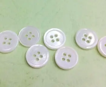 500 adet/grup 9/10/11 / 12mm moda doğal Beyaz inci kabuk düğmesi 4 delikli gömlek düğmesi Dikiş Düğmeleri Scrapbooking