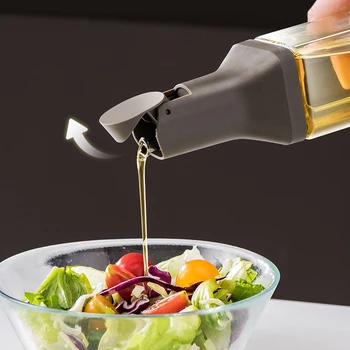 500ML Sirke Sosu zeytinyağı Şişesi Cam Yağ Dağıtıcı Sızdırmaz çeşni şişesi Mutfak Pişirme Aracı