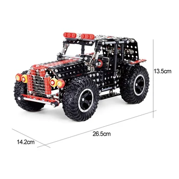 536 Adet 3D Mekanik Off-road Araç Bulmaca model seti Metal Montaj Oyuncak modeli yapı setleri çocuklar için eğitici oyuncaklar