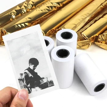 57 * 30mm Termal yazıcı kağıdı Rulo Beyaz Renk Notlar etiket etiket Mini Fotoğraf Yazıcısı Peripage A6 A8 Paperang P1 P2 Poooli