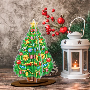 5D DIY Elmas Boyama 3D Noel Ağacı Zanaat Ev Süsler Reçine Mozaik Noel Dekorasyon ev Dekor için Hediyeler