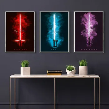 5D DIY Elmas Boyama Star Wars Lightsaber Jedi Şövalye Silah Posteri Nakış Hobi Tam Kare Hediye Mozaik Ev Dekorasyon