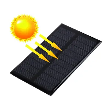 5V 1.2 W 240mA DIY Polikristal silikon güneş paneli bataryası güneş enerjisi şarj cihazı 110mm x 69mm Taşınabilir Mini güneş enerjisi şarj cihazı