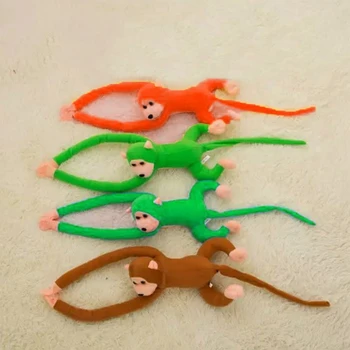 60 CM Sevimli Uzun Kollu Maymun Şekilli peluş oyuncak Maymun Uzun Kol Kuyruk Yumuşak Peluş Asılı Bebek Oyuncak Ev Dekor Perdeler Askı