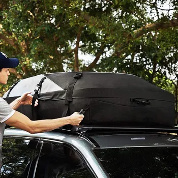 600D Su Geçirmez taşıma çantası Araba Çatı Kargo Taşıyıcı Evrensel Bagaj Çantası SUV Korumalı Araba Kargo Çatı Çantası Seyahat Kamp Çantası