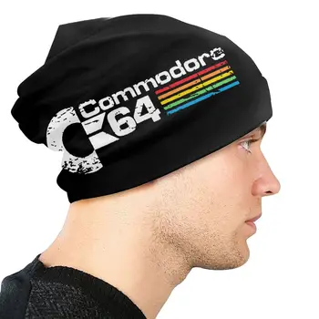 64 Bilgisayar Commodore Kaput Şapka Sonbahar Kış Sokak Skullies Kadın Çift kullanmak Şapka Sıcak Unisex Kap Örme Erkekler için Şapka Beanies