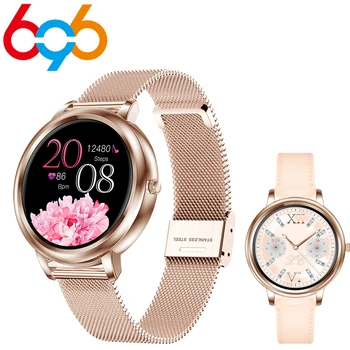 696 MK20 Kadın akıllı saat 2020 Moda Bayanlar Tam Ekran dokunmatik akıllı saat Pedometre Kalp Hızı Uyku İzleme Saatler
