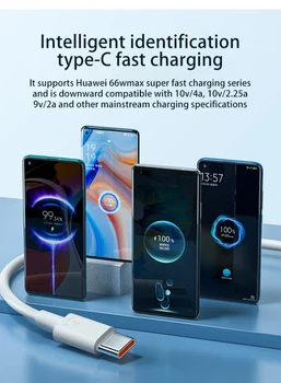 6A USB C Tipi Süper Hızlı Şarj Kablosu İçin Huawei P40 P30 Mate 40 USB Hızlı Şarj Veri Kablosu Xiaomi Mi 12 Oneplus Realme için