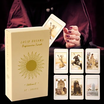 78 Lucid Rüyalar Yeni Başlayanlar Tarot Kartları Kutusu Tam İngilizce Tarot Oracle Güverte Aile Toplama Eğlence Oyunları