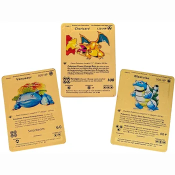 8.8 * 6.3 cm Charizard Blastoise Venusaur 1st Edition Taban Seti Pokemon Kartları Koleksiyonu Anime Kartları Oyuncaklar Çocuklar için hediye
