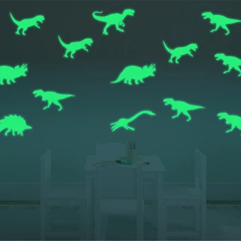 9 Adet Glow Karanlık Dinozorlar Çıkartmalar Tavan Çıkartması Bebek Çocuk Odası aydınlık Oyuncaklar