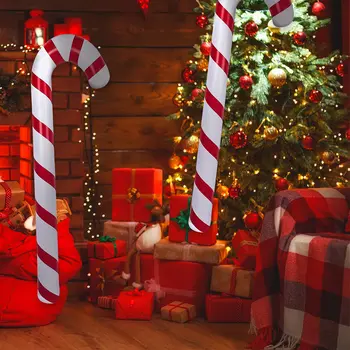 90cm Noel Süslemeleri Şişme baston şeker Sopa Balonlar Açık Dekor için noel dekorasyonları Malzemeleri 2022 Navidad
