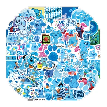 A0018 50 adet Sevimli Hayvan Pet Mavi Köpekler Çıkartmalar Karikatür Çocuk Oyuncak Dizüstü Araba Su Şişesi Bisiklet Sticker Çıkartması