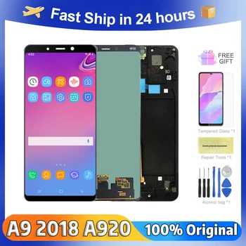 A920 100 % Orijinal Samsung Galaxy A9 2018 A920 A920F LCD ekran dokunmatik ekranlı sayısallaştırıcı grup İçin A9 Yıldız Pro LCD Ekran