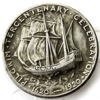 ABD 1920 Hacı Yarım Dolar Hatıra Gümüş Kaplama Kopya Para