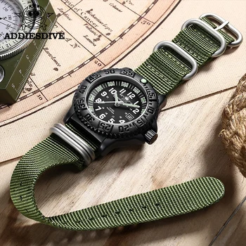 Addies erkek saati Üst Marka 50 m Su Geçirmez Takvim Ekran reloj hombre Yeşil Tüp Aydınlık Yüksek kaliteli lüks kuvars saatler