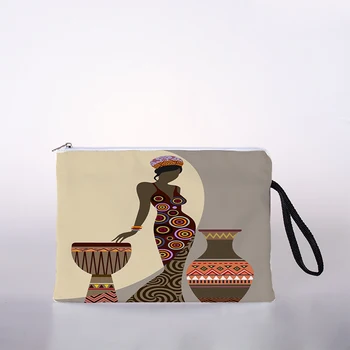 Afrika hayat baskılı kozmetik çantası Afrika kadın Kozmetik Çantası Moda Kız kozmetik çantası taşınabilir ruj seyahat saklama çantası