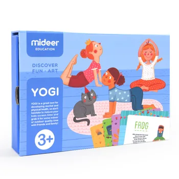 Aile Yoga Oyun Kartı Esneklik Denge Yoga Poz Kartları Görsel Bebek Spor Ebeveyn-çocuk Etkileşimi Eğitici Oyuncaklar