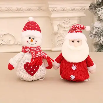Aksesuar güzel Noel sevimli bebek hediye tutucu yeniden kullanılabilir Noel şeker çanta ipli parti için