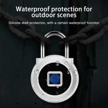 Akıllı Parmak İzi Asma Kilit Su Geçirmez Şifre Bluetooth Alüminyum Alaşımlı Akıllı USB şarj kabini Elektrikli Parmak İzi asma kilit