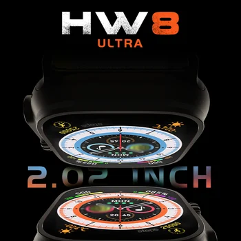 Akıllı saat HW8 Ultra Serisi 8 NFC Vücut Sıcaklığı Smartwatch Erkekler Kadınlar Bluetooth Çağrı Su Geçirmez 2.02 İnç HD Ekran Toptan