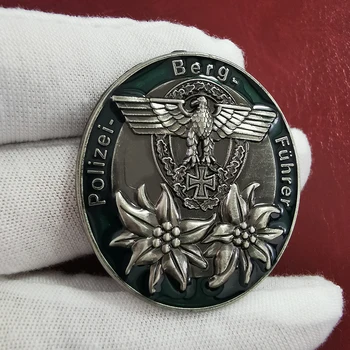 Alman WW2 Askeri Kartal Edelweiss Metal Pin