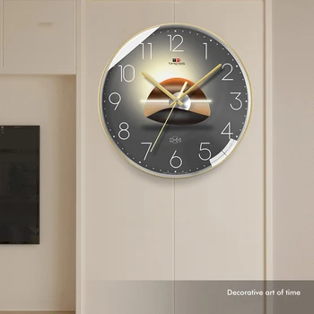 Altın Büyük duvar saati Modern Sessiz Clcoks Mekanizması Duvar Saatleri Ev Dekor Oturma Odası Dekorasyon Numaraları Saat Hediye Fikirleri