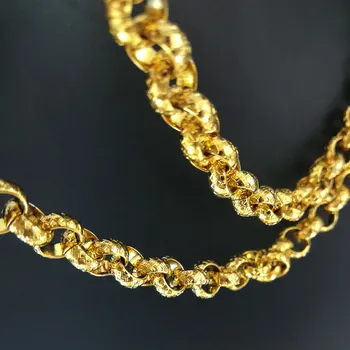 Altın Vakum elektronik altın kaplama belcher cıvata halka Bağlantı mens womens katı zincir kolye takı N220