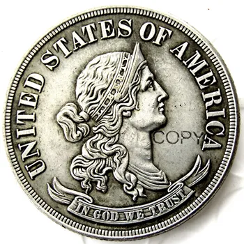 Amerika Birleşik Devletleri 1869 Yarım Dolar / 50 Sent Kopya Paraları Gümüş Kaplama