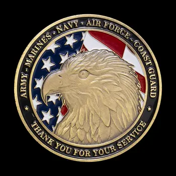 Amerika Birleşik Devletleri Silahlı Kuvvetleri Mücadelesi Coin Özgürlük Kartal Desen Hizmetiniz için Teşekkür Ederiz Bakır Kaplama hatıra parası