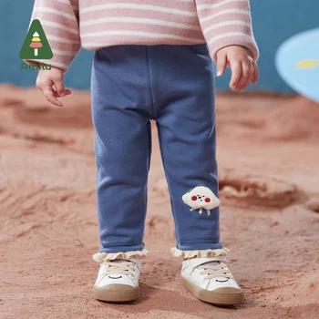 Amila Bebek Kız Tayt 2022 Kış Yeni Kalınlaşmak Sıcak Çocuk Pantolon Sevimli Karikatür Üç Renk Moda Çocuk Giysileri