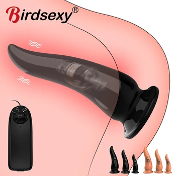 Anal Plug Vibratör Kadınlar İçin prostat masaj aleti Silikon Enayi Anal Plug Stimülatörü Yapay Penis Anüs Genişletici Seks Oyuncak Erkekler İçin Yetişkin 18