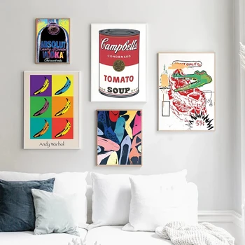 Andy Warhol sanat posterleri Marilyn Monroe duvar sanatı tuval yağlıboya Baskı Modern Ev Dekor Resim Zarif Oturma Odası Yatak Odası için