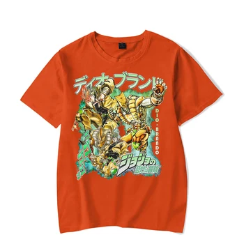 Anime Dio Brando Dünya Jojo Tuhaf Macera T Shirt Kadın Japonya Anime Tarzı Tshirt grafikli tişört Yumuşak Tişört Y2k Estetik