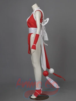 Anime fighters Mai Shiranui Cosplay Kostüm Kadın Oyunu Seksi Üniforma Kırmızı Elbise mp002605