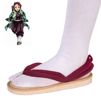 Anime İblis Avcıları Ayakkabı Kimetsu Hiçbir Yaiba Kamado Tanjirou Takunya Sandalet Kamado Nezuko Geta Kochou Shinobu Cosplay Ayakkabı