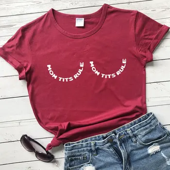 Anne Göğüsleri Kural T-shirt 90s Komik Grafik Emzirme Göğüsler Tee Gömlek Üst Rahat Güçlendirilmiş Kadın Feminist Tshirt Damla Nakliye