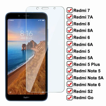 Anti-Patlama Temperli Cam Xiaomi Redmi İçin 7A 7 8 8A 6 6A S2 Gitmek Ekran Koruyucu Redmi 5 Artı Not 5 5A 6 Pro Koruyucu Cam
