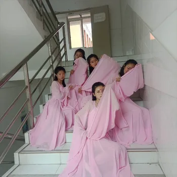 Antik Çin Tarzı Hanfu Elbise Klasik Kostümleri Geleneksel Sahne Oryantal Dans Elbise Kadınlar İçin Performans Festivali