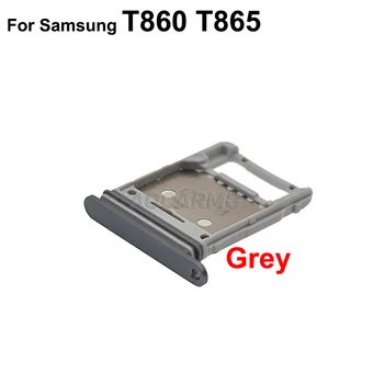 Aocarmo Mikro SD SIM Kart Tepsi Yuvası Samsung Galaxy T865 T860 Tab S6 Yedek Parçalar
