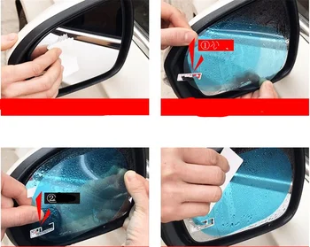 Araba aksesuarları dikiz aynası yağmur filmi su geçirmez anti-sis sticker Hyundai HND-3 Veloster ı10 LPI 30 mavi R cee d ıx