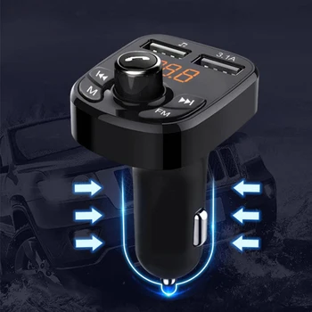 Araba Bluetooth 5.0 FM Verici Araba Radyo Modülatör MP3 Çalar ile 22.5 W USB Süper Hızlı Şarj Araba USB şarj aleti Soket Soket