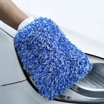 Araba bulaşık eldivenleri Yumuşak Mikrofiber / Yapay Yün Yüksek Yoğunluklu Temizlik Süper Emici Bez Araba Temizleme Aksesuarları