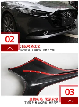 Araba Grille Trim Şerit Sis lamba çerçevesi Ön Tampon Yarış İzgaralar Kapak Trim İçin Mazda 3 2020 21 17 - 19