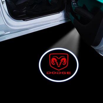 Araba Kapı Gece Işıklar Kablosuz Araba Nezaket Lamba Dodge için Kervan Neon Viper Yolculuk Şeytan Projektör Logo RAM Led hoş Geldiniz Lazer