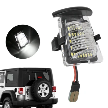 Araba lisansı ışık Araba Styling LED Numarası Plaka jip için lamba Wrangler JK JKU 2007-2018 Beyaz