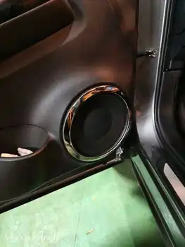 Araba Paslanmaz Çelik Kapı Hoparlör Kapağı Dekoratif Nissan Juke İçin F16 2019-2022