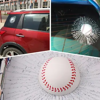 Araba Styling Beyzbol Futbol Tenis Stereo Kırık Cam 3D Sticker Araba Pencere Topu Hit Kendinden Yapışkanlı Çıkartması Araba Çıkartmaları